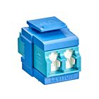 Leviton 41086-LLL Quickport Om3/4 Duplex Lc Shuttered Adapter Aqua/Blue