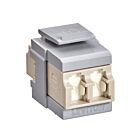 Leviton 41086-MLG Quickport Om1/2 Duplex Lc Shuttered Adapter Beige/Slate