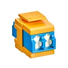 Leviton 41086-SLY Quickport Os2 Duplex Lc Shuttered Adapter Blue/Yellow