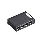 Leviton 41089-4EP Black Quickport Surface Mount Box 4-Port