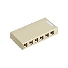 Leviton 41089-6IP Ivory Quickport Surface Mount 6-Port With Blank