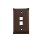 Leviton 41091-2BN Brown 2 Port Wallplate