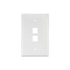 Leviton 41091-2WN White 2 Port Wallplate