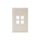 Leviton 41091-4TN 4-Port Midsize Wallplate