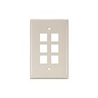 Leviton 41091-6TN 6-Port Midsize Wallplate