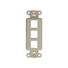 Leviton 41643-T 3-Port Wallplate Light Almond Insert
