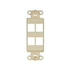 Leviton 41644-I Ivory 4 Port Decor Housing