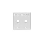 Leviton 42080-2WP White 2-Port Quickport Wallplate