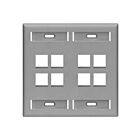 Leviton 42080-8GP 8Pt Quickport Wallplate G