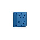 Leviton 5480-BU 15A 125V 4-In-1 Outlet Blue
