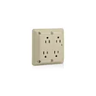 Leviton 5480-I 15A 125V 4-In-1 Outlet Ivory
