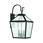 Savoy House 5-101-BK Woodstock 3-Lights 180W Black Outdoor Wall Lantern