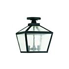 Savoy House 5-105-BK Woodstock 3-Lights 180W Black Outdoor Flush Mount