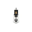 Savoy House 5-2068-51 Macauley 3-Lights 120W Vintage Black with Warm Brass Outdoor Wall Lantern