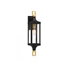 Savoy House 5-276-144 Glendale 1-Light 60W Matte Black and Weathered Brushed Brass Outdoor Wall Lantern