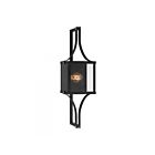 Savoy House 5-472-144 Raeburn 1-Light 60W Matte Black and Weathered Brushed Brass Outdoor Wall Lantern