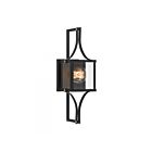 Savoy House 5-473-144 Raeburn 1-Light 60W Matte Black and Weathered Brushed Brass Outdoor Wall Lantern