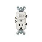 Leviton 5225-W White Combo Switch/Receptacle