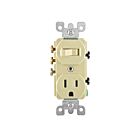 Leviton 5245-I Cmb-3Way Ac Switch & Receptacle5-15R