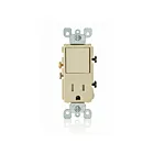 Leviton 5625-I Ivory Combo Single Pole Switch & Receptacle