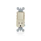 Leviton 5625-TSP Light Almond Combo Switch