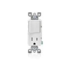 Leviton 5625-W White Combo Single Pole Switch & Receptacle