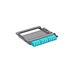 Leviton 5FUHD-SQL Plate Hdx Lc Shuttered 12F Om3/4 Aqua Zirconia