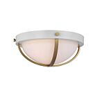 Nuvo Lighting 60-7662 Lincoln 2-Lights Matte White Flush Mount