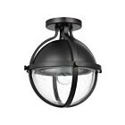 Nuvo Ligthing 60-7673 Lincoln 1-Light Matte Black Semi Flush Mount