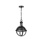 Nuvo Lighting 60-7674 Lincoln 1-Light Matte Black Chain Pendant
