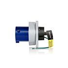 Leviton 360B6WLEV 60 Amp Pin & Sleeve Inlet-Blue
