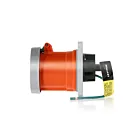 Leviton 460R12WLEV 60 Amp Pin & Sleeve Receptacle-Orange