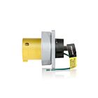 Leviton 360B4WLEV 60 Amp Pin & Sleeve Inlet-Yellow