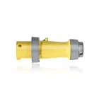 Leviton 360P4WLEV 60 Amp Pin & Sleeve Plug-Yellow