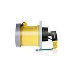 Leviton 360R4WLEV 60 Amp Pin & Sleeve Receptacle-Yellow