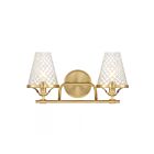 Savoy House 8-3596-2-322 Candler 2-Lights 120W Brass Vanity Light 