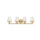 Savoy House 8-3596-4-322 Candler 4-Lights 240W Brass Vanity Light 