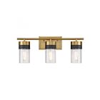 Savoy House 8-3600-3-322 Brickell 3-Lights 180W Warm Brass Vanity Light