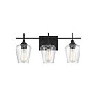Savoy House Essentials 8-4030-3-BK Octave 3-Lights 180W Black Vanity Light