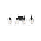 Savoy House Essentials 8-4030-4-BK Octave 4-Lights 240W Black Vanity Light