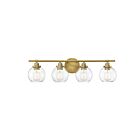 Savoy House Essentials 8-4050-4-322 Carson 4-Lights 240W Warm Brass Vanity Light