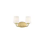 Savoy House Essentials 8-4090-2-322 Capra 2-Lights 120W Warm Brass Vanity Light