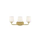 Savoy House Essentials 8-4090-3-322 Capra 3-Lights 180W Warm Brass Vanity Light