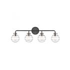 Savoy House Essentials 8-4300-4-BK Mason 4-Lights 240W Matte Black Vanity Light