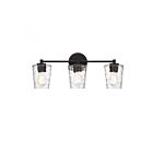 Savoy House Essentials 8-5606-3-BK Ballas 3-Lights 180W Matte Black Vanity Light