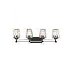 Savoy House Essentials 8-6001-4-BK Garnet 4-Lights 240W Matte Black Vanity Light