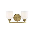 Savoy House Essentials 8-6836-2-322 Melrose 2-Lights 120W Warm Brass Vanity Light