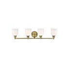 Savoy House Essentials 8-6836-4-322 Melrose 4-Lights 240W Warm Brass Vanity Light