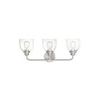 Savoy House Essentials 8-7205-3-SN Vale 3-Lights 180W Satin Nickel Vanity Light