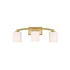 Savoy House Essentials 8-7710-3-322 Whitney 3-Lights 180W Warm Brass Vanity Light